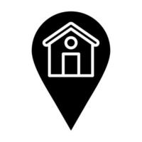 House Location Glyph Icon vector