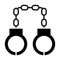 Handcuffs Glyph Icon vector