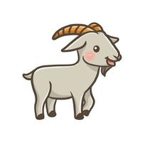goat cartoon animal character vector