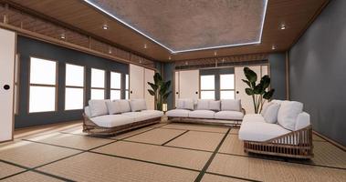 tono interior ryokan oscuro, la habitación es de un estilo japonés tradicional que es difícil de encontrar. foto