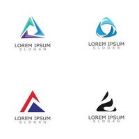 Triangle logo template. abstract Modern creative sign or symbol. Design geometric vector