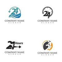 24 hours all day cyclic icon. Signs and symbol for business template vector