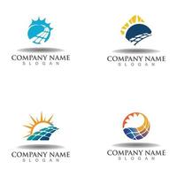 diseño de logotipo de energía solar de tecnología solar. tecnología solar, plantilla de diseño de logotipo de idea vector