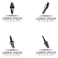 Spark plug icon auto car. The spare part for an internal engine vector