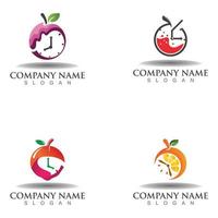 Juice Time logo design illustration health concept vector template