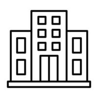 Hotel Building Line Icon vector