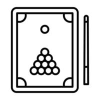 Billiards Line Icon vector