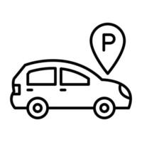Parking Area Line Icon vector