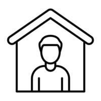 Property Manager Line Icon vector