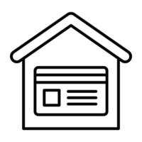 House Payment Line Icon vector