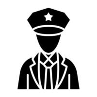 icono de glifo de policía vector