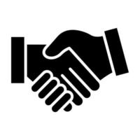 Handshake Glyph Icon vector