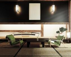 mock up, Japanese empty room tatami mat Designing the most beautiful. 3D rendering photo