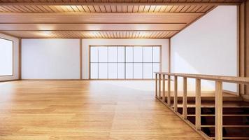 Large hall interior design, Big room  japanese style interior mock up photo