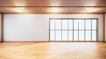 Large hall interior design, Big room  japanese style interior mock up photo