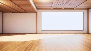 Large hall interior design, Big room  japanese style interior mock up photo