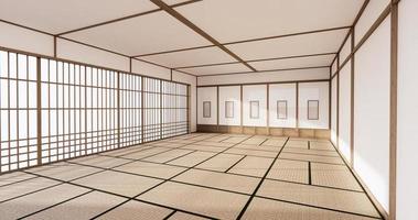 indoor empty room japan style. 3D rendering photo