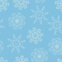 Winter seamless pattern with snowflakes vector