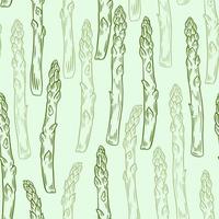 Green sprouts of asparagus seamless pattern vector