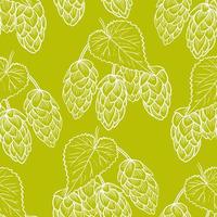 Handmade sketch hops seamless pattern vector