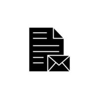 List and envelope icon. Information, message symbol. Design template vector