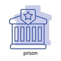 Prison icon. the icon can be used for application icon, web icon, infographics, Editable stroke. Design template vector