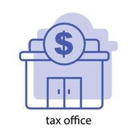 Tax office icon. the icon can be used for application icon, web icon, infographics, Editable stroke. Design template vector