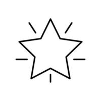 icono de línea de estrella. simple ilustración. trazo editable. vector de plantilla de diseño