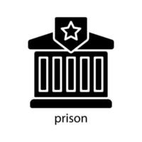 Prison icon. Editable stroke. Design template vector