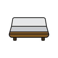 Bed icon. lineal color style design. design vector