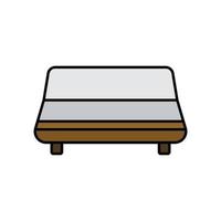 Bed icon. lineal color style design. design vector