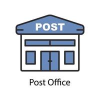 Post office icon. Two Tone line colored Design. Editable stroke. Design template vector