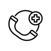 Contact medical. protection corona virus. line icon style. simple illustration. Editable stroke. Design template vector