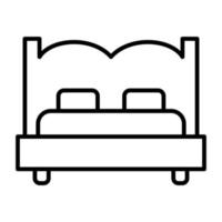 Bed Line Icon vector