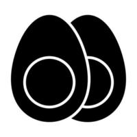 Boiled Egg Glyph Icon vector