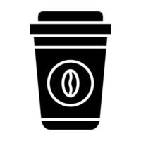 Coffee Takeaway Glyph Icon vector