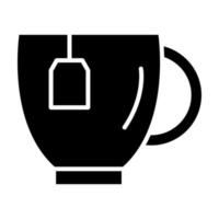 Tea Cup Glyph Icon vector