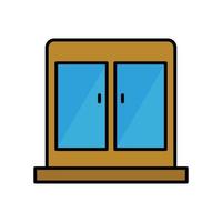 Cupboard icon. lineal color style design. design vector