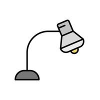 Table lamp icon. lineal color style design. design vector