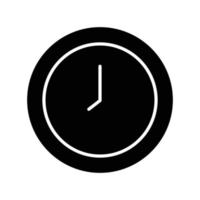 Clock design. Glyph icon style. simple illustration. Editable stroke. Design template vector