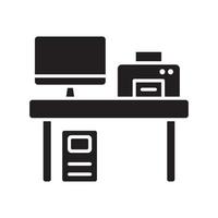 Workplace icon. the icon can be used for application icon, web icon, infographic. All types of print. Editable stroke. Design template vector