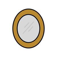 Mirror icon. lineal color style design. design vector