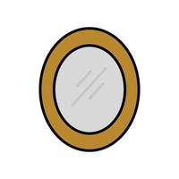 Mirror icon. lineal color style design. design vector