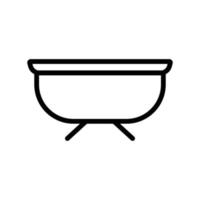 Bathtub line icon. Home interior. simple illustration. Editable stroke. Design template vector
