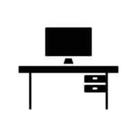 Workbench design. Glyph icon style. simple illustration. Editable stroke. Design template vector