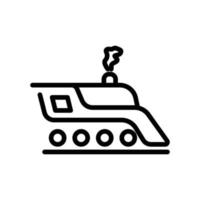 Locomotive icon. outline style icon. simple illustration. Editable stroke. Design template vector