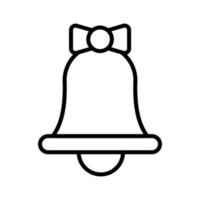 Christmas Bell Line Icon vector