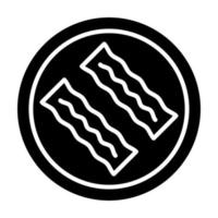 Bacon Glyph Icon vector