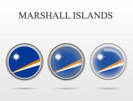 Flag of Marshall Islands in the form of a circle vector