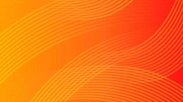 Modern wave curve abstract presentation background. Abstract bright orange color stripe pattern with geometric elements. Orange background. Vector illustration design